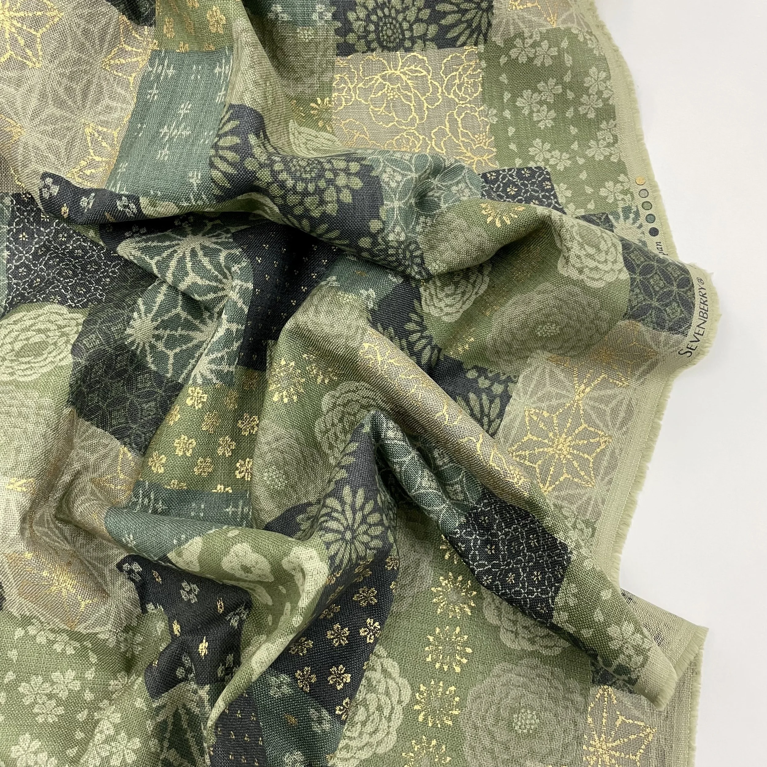 Sevenberry - Golden Harmony - Japanese Patchwork (Grey Black